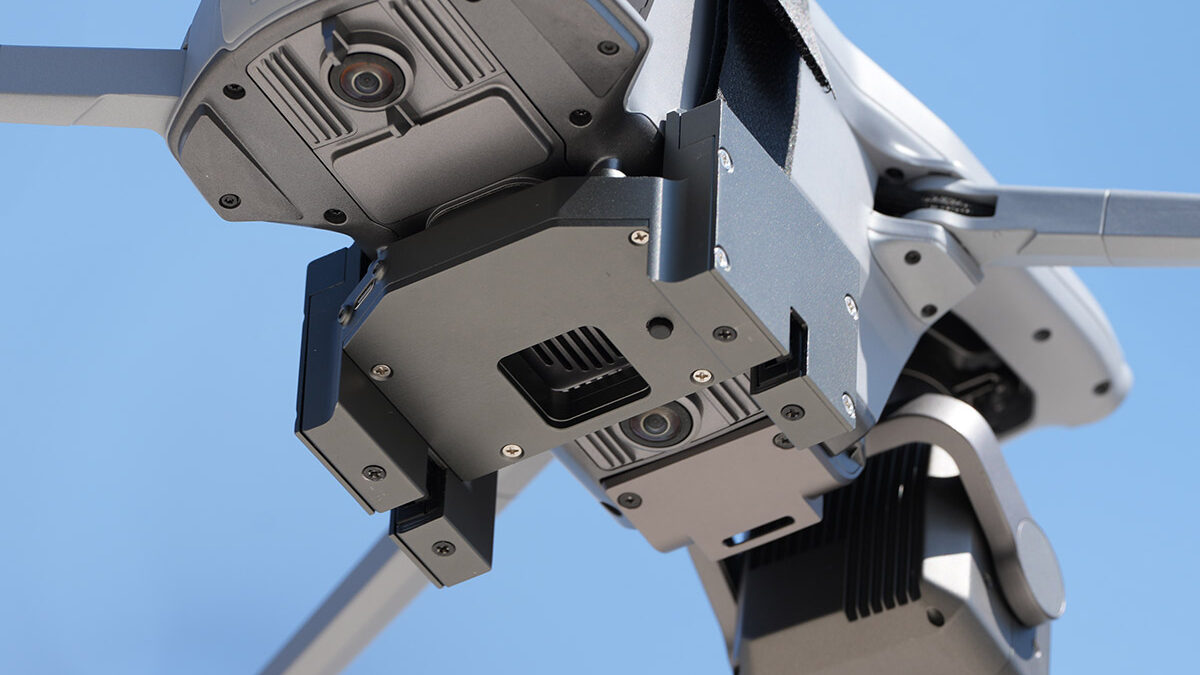 uav payload drop system close up dual hook mechanism