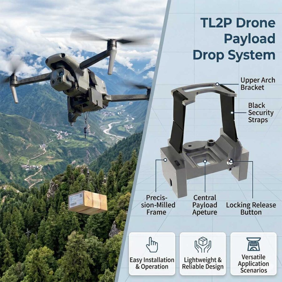 tl2p drone payload drop system for emergency rescue application