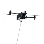 aerial lighting system powered by tethered cable