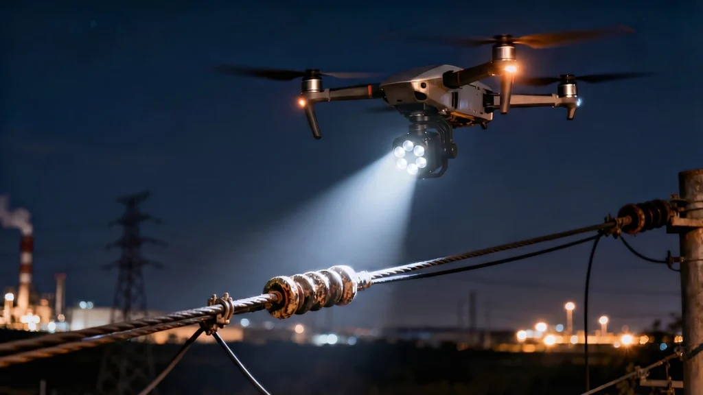 UAV lighting system industrial inspection at night