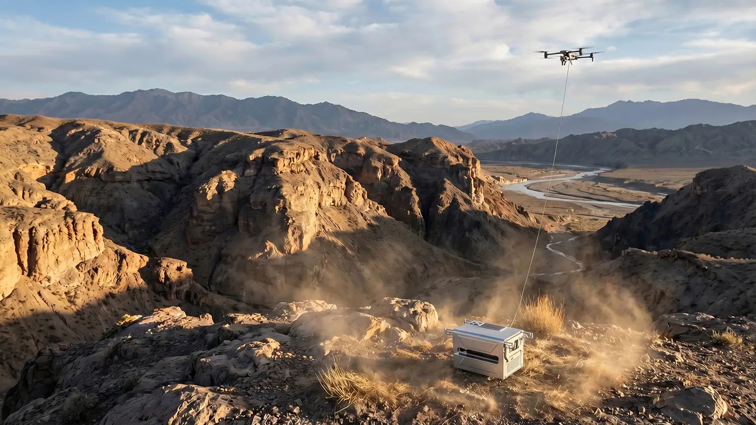 UAV power system tethered drone setup